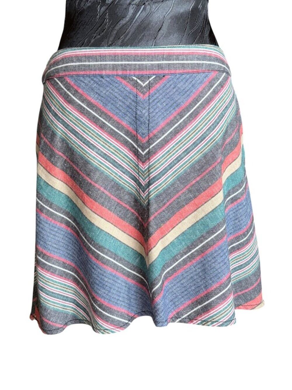 Free People Boho Tiered Cotton Midi Maxi Skirt Medium Multi-Color